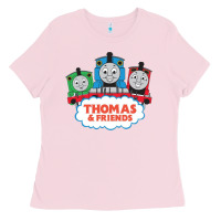 Bubblegum Pink Thomas And Friend Ladies Tee - DesigneFamous