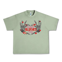 Oil Green Happy Valentine's Day skeleton hands Urban Heavy Tee - FaDigitalArtStudio