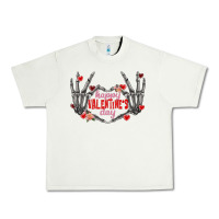 Pistachio Happy Valentine's Day skeleton hands Urban Heavy Tee - FaDigitalArtStudio