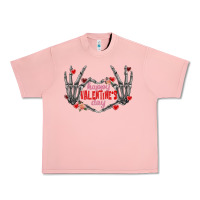 Salmon Happy Valentine's Day skeleton hands Urban Heavy Tee - FaDigitalArtStudio