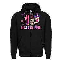 Black my first pink halloween Zipper Hoodie - AdoDesignShop
