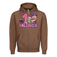 Chestnut my first pink halloween Zipper Hoodie - AdoDesignShop
