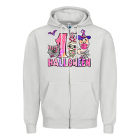 Dove Grey my first pink halloween Zipper Hoodie - AdoDesignShop