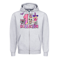 Heather Grey my first pink halloween Zipper Hoodie - AdoDesignShop