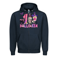 Navy my first pink halloween Zipper Hoodie - AdoDesignShop
