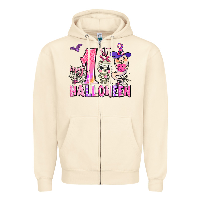 My First Pink Halloween Zipper Hoodie by AdoDesignShop | Teevron