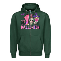 Sports Green my first pink halloween Zipper Hoodie - AdoDesignShop