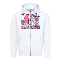 White my first pink halloween Zipper Hoodie - AdoDesignShop