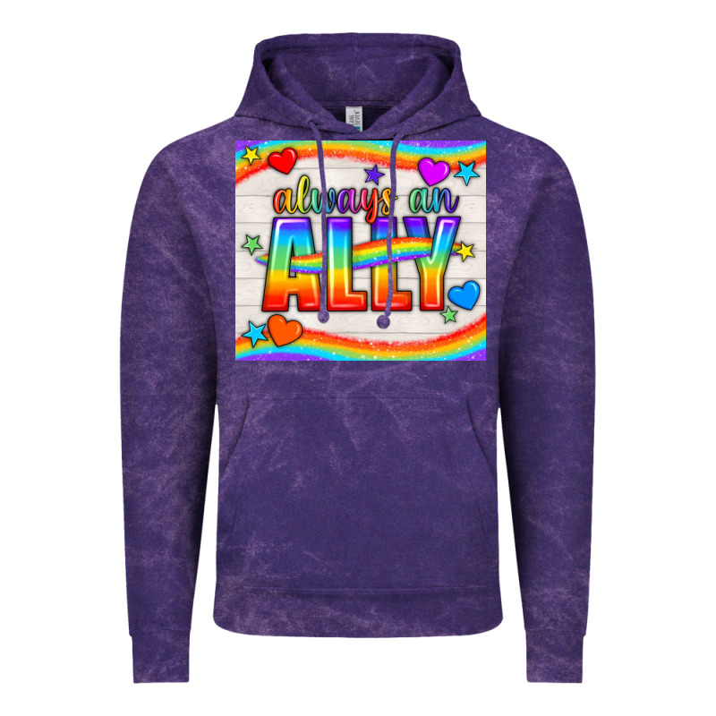 Always An Ally Pride Lgbtq+ Tumbler Vintage Hoodie by BundleAndBundleShop | Teevron