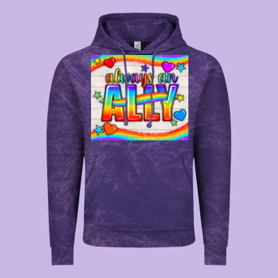 Always An Ally Pride Lgbtq+ Tumbler Vintage Hoodie Designed By Bundleandbundleshop