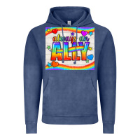 Vintage Denim Always An Ally Pride LGBTQ+ Tumbler Vintage Hoodie - BundleAndBundleShop