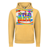 Vintage Mustard Always An Ally Pride LGBTQ+ Tumbler Vintage Hoodie - BundleAndBundleShop