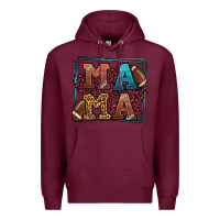 Burgundy American Football Mama Mother's Day Premium Hoodie - LillyAllenDesigns