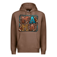 Chestnut American Football Mama Mother's Day Premium Hoodie - LillyAllenDesigns