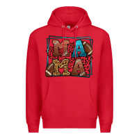 Red American Football Mama Mother's Day Premium Hoodie - LillyAllenDesigns