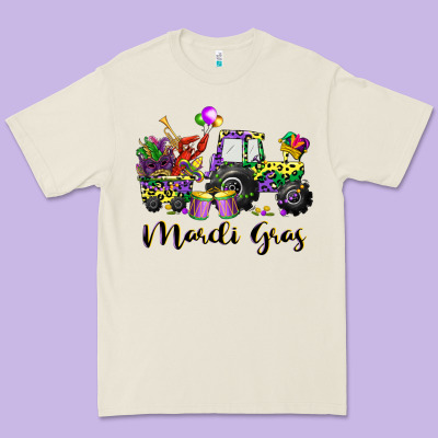 Mardi Gras Tractor Premium Tee Designed By Cowgirlartshop