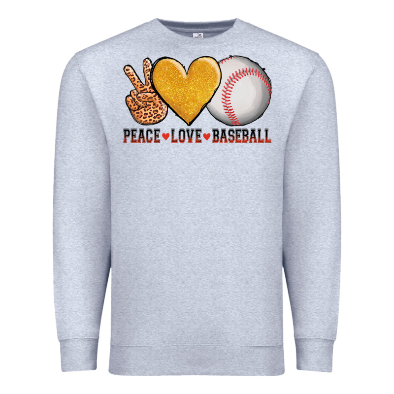 Peace Love Baseball Premium Sweatshirt by AdoDesignShop | Teevron