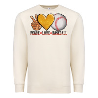 Sandshell peace love baseball Premium Sweatshirt - AdoDesignShop