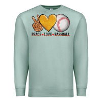 Seafoam peace love baseball Premium Sweatshirt - AdoDesignShop