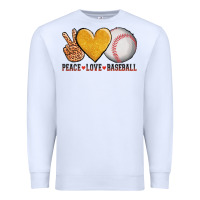 White peace love baseball Premium Sweatshirt - AdoDesignShop