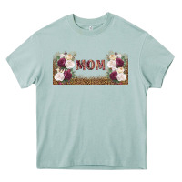 Arona mom burgundy flowers with leopard Heavy Core Tee - TumblerDesignByShophia