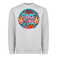 Heather Grey race girl Heavyweight Sweatshirt - AdoDesignShop