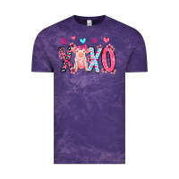Cloud Purple xoxo pig olivia Vintage Tee - OliviaCreatesArt