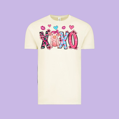 Xoxo Pig Olivia Vintage Tee Designed By Oliviacreatesart