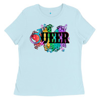 Baby Blue Queer Ladies Tee - CowGirlArtShop