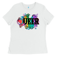 White Queer Ladies Tee - CowGirlArtShop