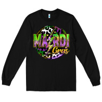 Black mardi gras lightning Long Sleeve Tee - FaDigitalArtStudio