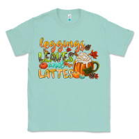 Seafoam leaves and lattes Classic Tee - CowGirlArtShop