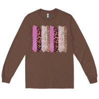 Chestnut pink glitter leopard brushstroke background Long Sleeve Tee - RanaPortraitStore