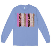 Colony Blue pink glitter leopard brushstroke background Long Sleeve Tee - RanaPortraitStore