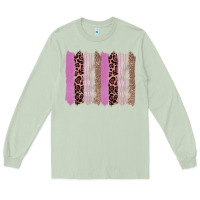 Matcha pink glitter leopard brushstroke background Long Sleeve Tee - RanaPortraitStore
