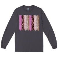 Smoke pink glitter leopard brushstroke background Long Sleeve Tee - RanaPortraitStore
