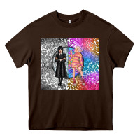 Chocolate Brown gothic girl and colorful girl best friends Heavy Core Tee - TumblerDesignByShophia