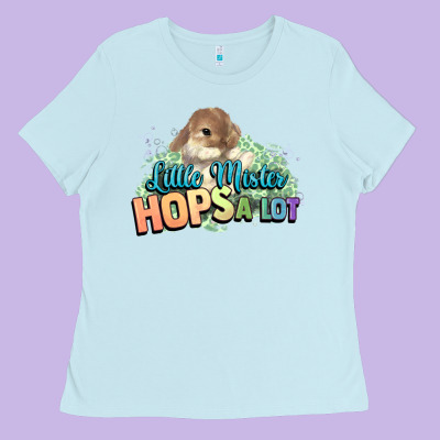 Little Mister Hops A Lot Easter Day Ladies Tee Designed By Howdyjamesfarm
