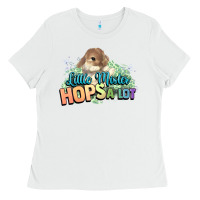 White Little mister hops a lot Easter day Ladies Tee - HowdyJamesFarm