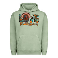 Pigment Oil Green love thanksgiving Urban Hoodie - JahusDesignShop