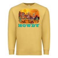 Antique Gold western skeleton Premium Sweatshirt - AdoDesignShop