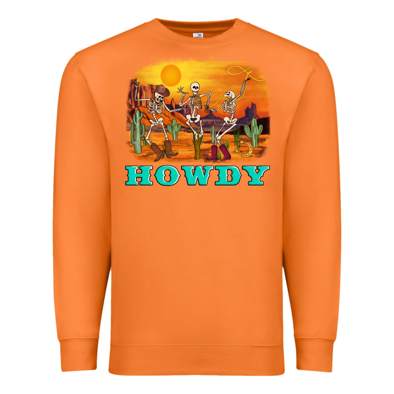 Western Skeleton Premium Sweatshirt by AdoDesignShop | Teevron