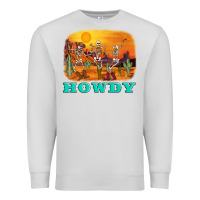 Dove Grey western skeleton Premium Sweatshirt - AdoDesignShop