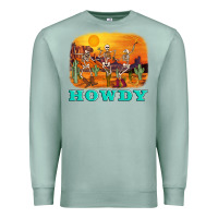 Seafoam western skeleton Premium Sweatshirt - AdoDesignShop