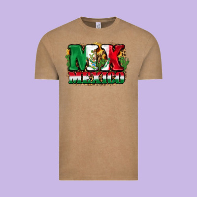 Mx Mexico Vintage Tee Designed By Fadigitalartstudio