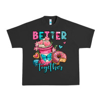 Pigment Black better together donut and coffee valentines day Urban Heavy Tee - OliviaCreatesArt