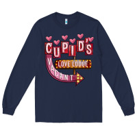 Navy Valentines Day Cupid's Love Lodge Long Sleeve Tee - FaDigitalArtStudio