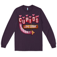Plum Valentines Day Cupid's Love Lodge Long Sleeve Tee - FaDigitalArtStudio
