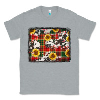 Heather Grey cowhide sunflowers candy canes Christmas background Classic Tee - Jasminsmagicworld