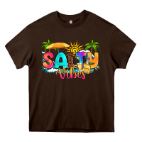 Chocolate Brown salty vibes Heavy Core Tee - RanaPortraitStore